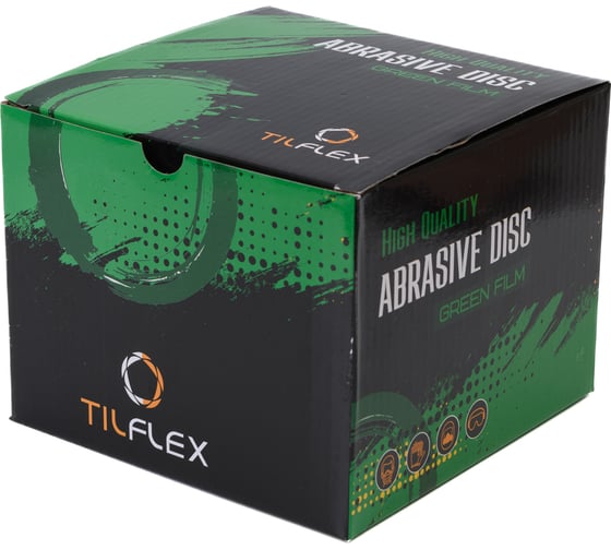 Абразивный круг GREEN Film 150 мм, P1000, 15 отверстий, на липучке, 100 шт TILFLEX TL41-1000/100