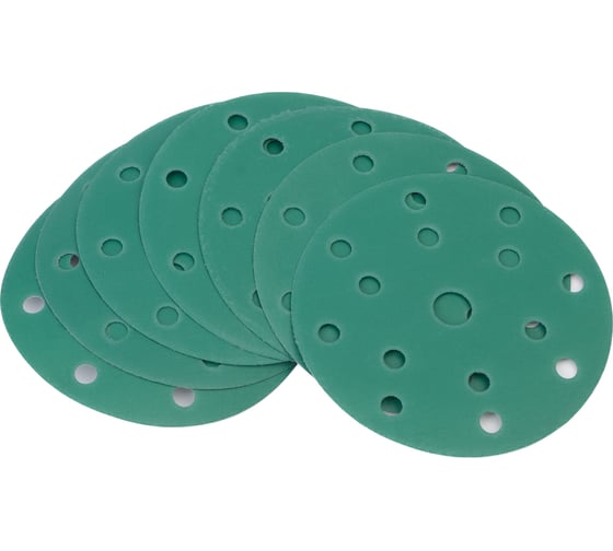 Абразивный круг GREEN Film 150 мм, P1000, 15 отверстий, на липучке, 100 шт TILFLEX TL41-1000/100