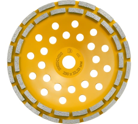 Чашка алмазная сегментная двухрядная по бетону 230 мм Diamond Industrial DIDCH230S