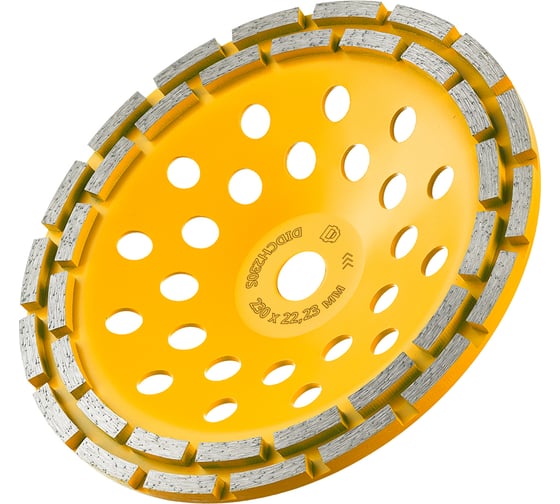 Чашка алмазная сегментная двухрядная по бетону 230 мм Diamond Industrial DIDCH230S