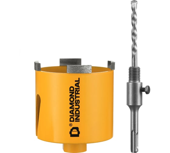 Коронка алмазная по бетону 82 мм SDS+ в сборе Diamond Industrial DIDCC80