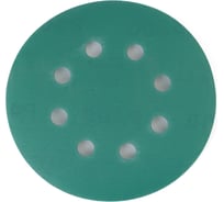 Абразивный круг GREEN Film 125 мм, P600, 8 отверстий, на липучке, 100 шт TILFLEX TL40-600/100