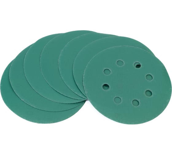 Абразивный круг GREEN Film 125 мм, P600, 8 отверстий, на липучке, 100 шт TILFLEX TL40-600/100