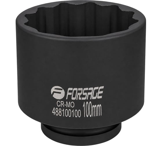 Головка ударная глубокая 12-гранная (100 мм; 1") Forsage F-488100100(26397)