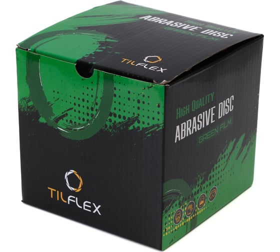 Абразивный круг GREEN Film 125 мм, P180, 8 отверстий, на липучке, 10 шт TILFLEX TL40-180/10