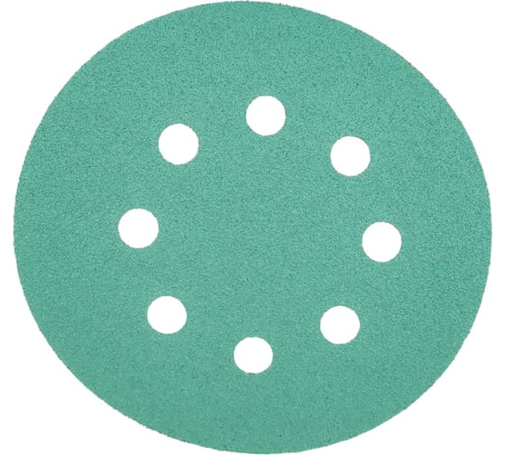 Абразивный круг GREEN Film 125 мм, P320, 8 отверстий, на липучке, 10 шт TILFLEX TL40-320/10 1