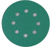Абразивный круг GREEN Film 125 мм, P120, 8 отверстий, на липучке, 100 шт TILFLEX TL40-120/100