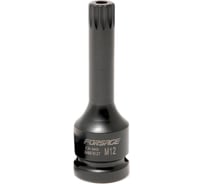 Головка-бита SPLINE глубокая ударная с отверстием (M12; 1/2") Forsage F-24807812T(47204)