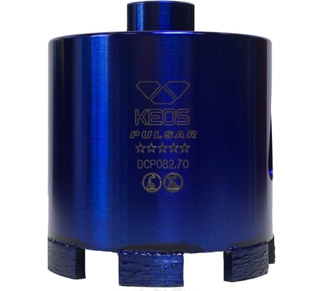 Коронка алмазная по бетону PULSAR микроудар (82х70 мм; М16) KEOS DCP082.70