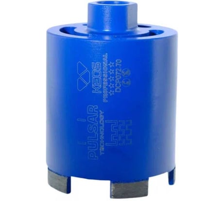 Коронка алмазная для подрозетников по бетону PULSAR микроудар (72/70 мм; М16) KEOS DCP072.70