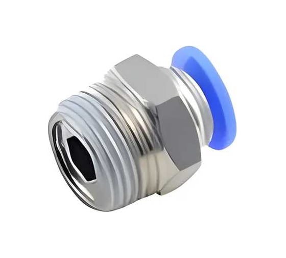 Фитинг для пластиковых трубок 8 мм с наружной резьбой 1/2" Rockforce RF-SPC08-04(2104) 1