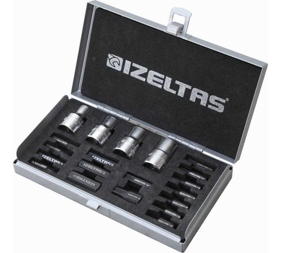 Набор магнитных бит HEX и TORX 1/2"DR 20 предметов 13000000806 IZELTAS 1113003020 1