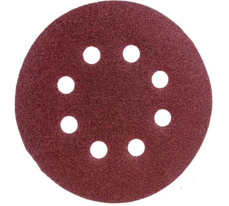 Круги шлифовальные наждачные на липучке (10 шт; 125 мм; P100; 8 отверстий) ZOLDER Z-108-1008