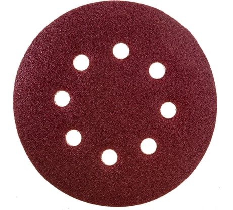 Круги шлифовальные наждачные на липучке (10 шт; 125 мм; P120; 8 отверстий) ZOLDER Z-108-1208