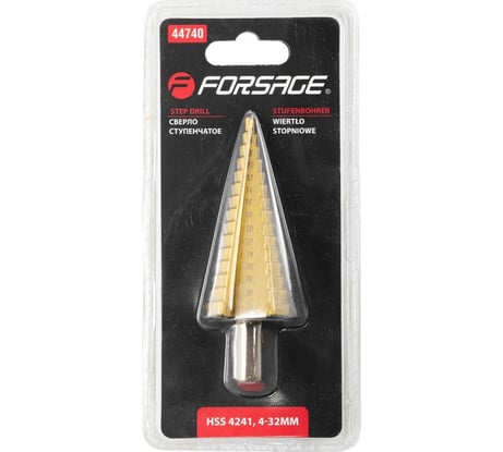 Сверло ступенчатое HSS 4241 4-32 мм Forsage F-44740(29853)