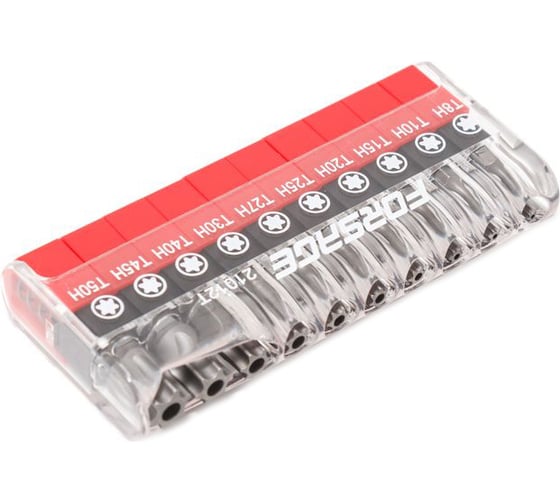 Набор бит TORX с отверстием (10 шт; 1/4") Forsage F-21012T