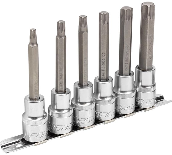Набор головок-бит Torx 6-гранных (6 шт; 1/2") Forsage F-40913L(46626)