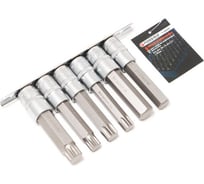 Набор головок-бит разнопрофильных Spline-Torx-Hex на планке (6 шт; 1/2") Forsage F-40920L(46635)