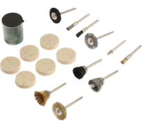 Набор мини-насадок щетки, полировальные круги, паста, 3.2 мм, 17 шт для гравера ТУНДРА 7107472