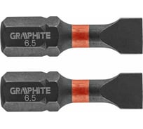 Биты ударные Graphite SL6.5 x 25 мм 1/4" S2 2 шт. 56H511
