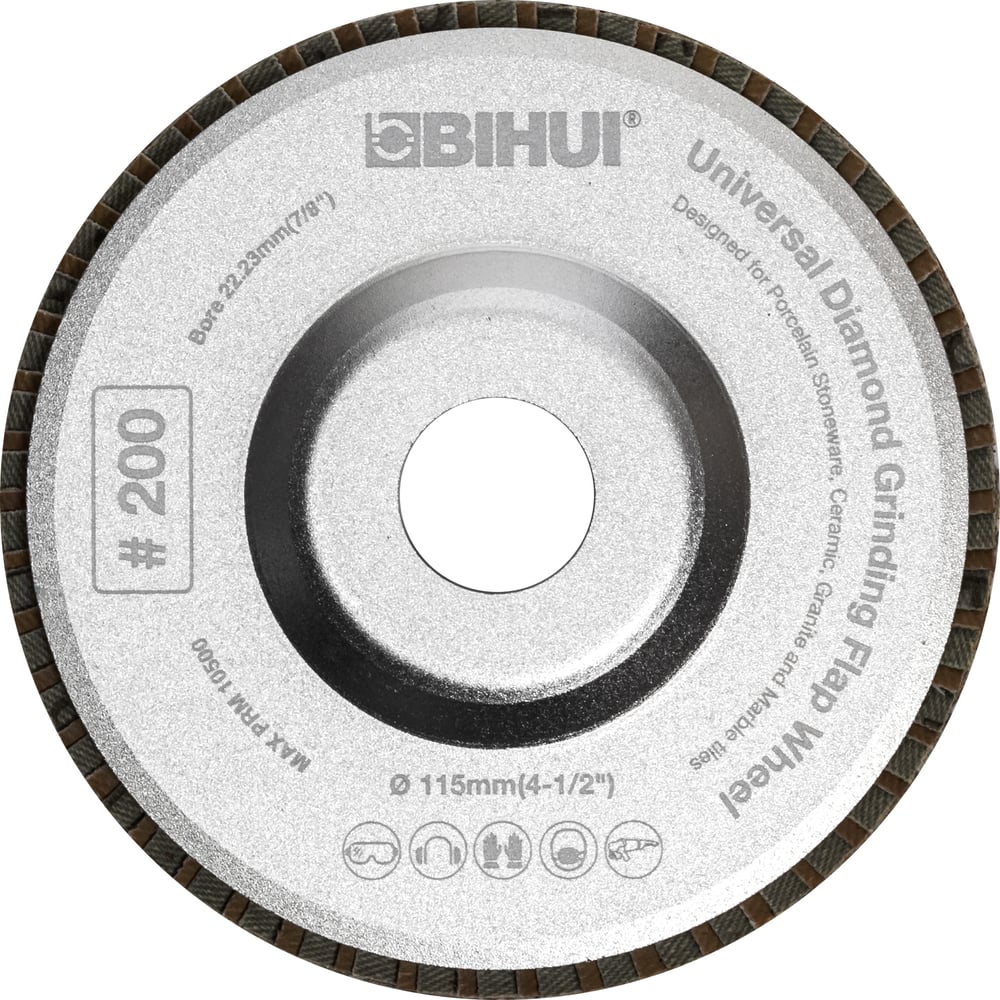 Диск алмазный шлифовальный универсальный 115х22.2 мм, #200 BIHUI DPS200 ...