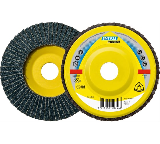 Круг лепестковый тарельчатый SMT925 115х22.23 мм, P60, прямой Klingspor 321674 1