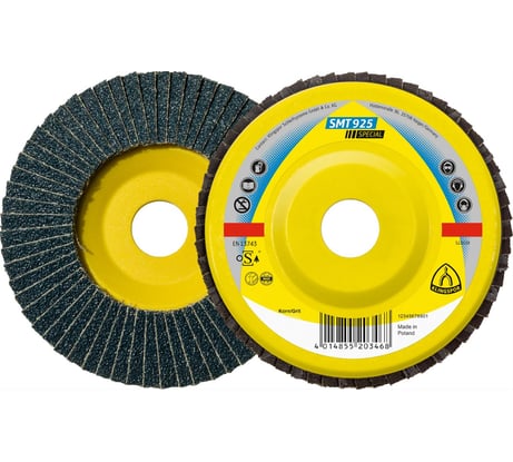 Круг лепестковый тарельчатый SMT925 115х22.23 мм, P60, выпуклый) Klingspor 321715