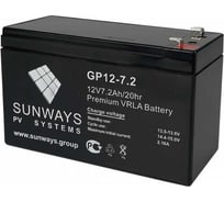 Аккумуляторная батарея GP 12-7.2 для ИБП Sunways SW101519