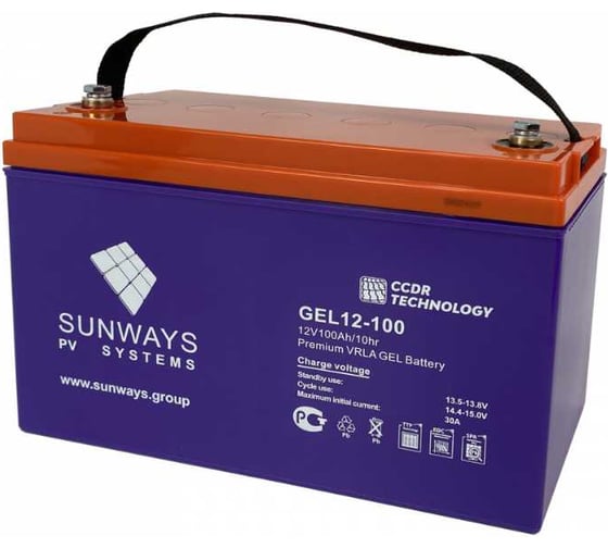 Аккумуляторная батарея GEL 12-100 для ИБП Sunways SW101554 1