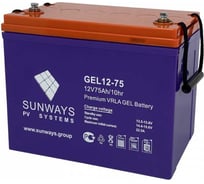 Аккумуляторная батарея GEL 12В, 75Ач, для ИБП Sunways SW101553