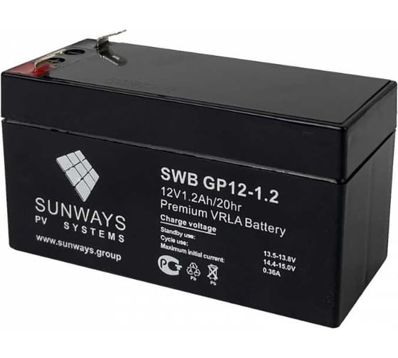 Аккумуляторная батарея GP 12-1.2 для ИБП Sunways SW101514 1