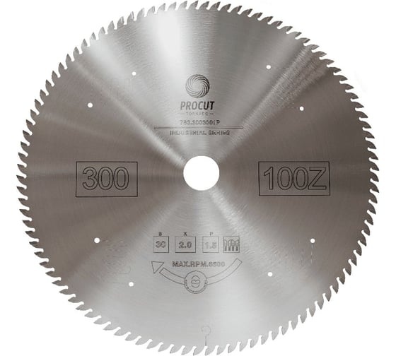 Пильный диск 300x30x2.0/1.6 мм, Z=100, ATB, по плексигласу, пластикам PROCUT 783.3003001P.ECO 1