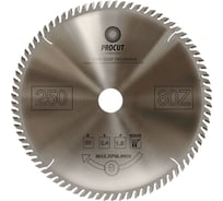 Пильный диск 250x30x2.4/1.6 мм, Z=80, ATB, поперечный рез, по древесине PROCUT 797.2503080A.ECO
