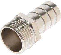 Штуцер переходник наружная резьба 1/2", елочка 16 мм, под шланг, никелированная латунь GRIALE GR7294407-5