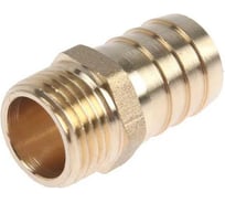 Штуцер переходник наружная резьба 3/4", елочка 25 мм, под шланг, латунь GRIALE GR7294422-1