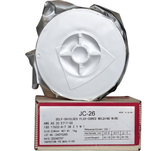 Проволока порошковая самозащитная JC-26 / E71T-GS 0.8 мм, 1 кг GOLDEN BRIDGE 363