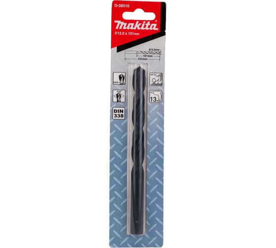 Сверло по металлу (12х151 мм; HSS-R) Makita D-38510