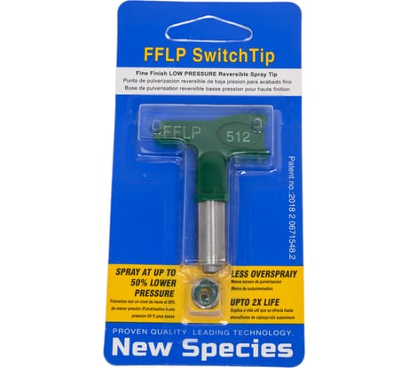 Сопло безвоздушного распыления высокого давления зеленое Dino-Power DP-FFLP-512