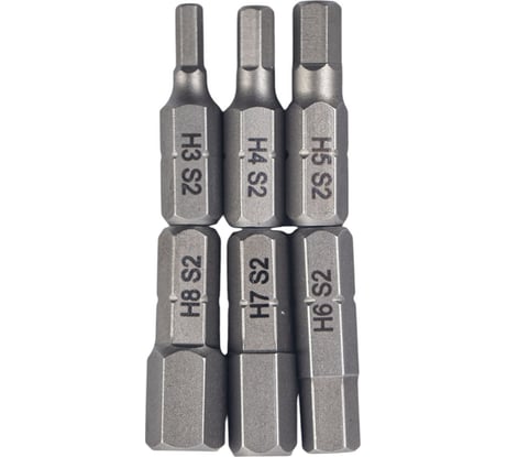 Набор бит HEX, 25 мм, 6 шт VIRA 303244