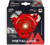 Чашка алмазная сегментная по бетону Ultra Tau-тип 125x22.2 мм METALLICA 900826