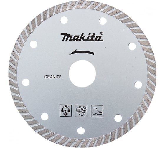 Диск алмазный сплошной рифленый по граниту/мрамору (115x22.23 мм) Makita D-41707 1
