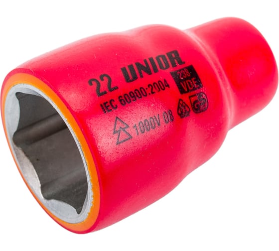Головка торцевая шестигранная изолированная VDE (22 мм; 3/8"; 1000V) Unior 3838909191683