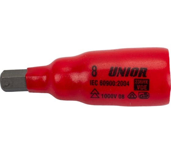 Головка торцевая с шестигранной вставкой изолированная VDE (8 мм; 3/8"; 1000V) Unior 3838909191744