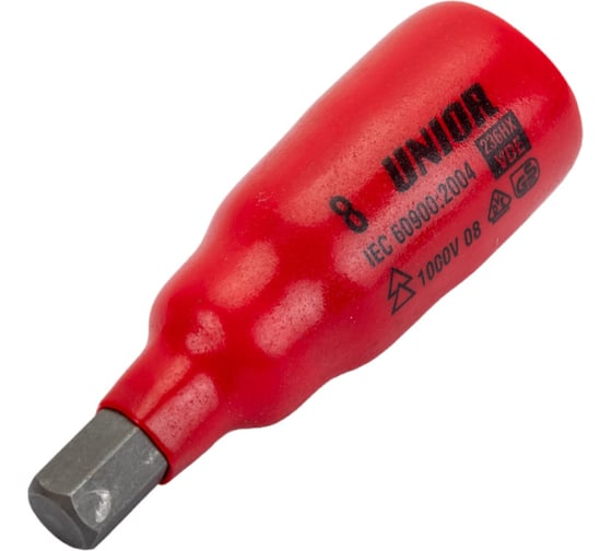 Головка торцевая с шестигранной вставкой изолированная VDE (8 мм; 3/8"; 1000V) Unior 3838909191744