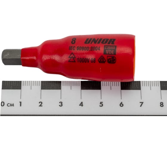 Головка торцевая с шестигранной вставкой изолированная VDE (8 мм; 3/8"; 1000V) Unior 3838909191744
