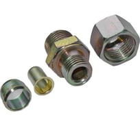 Фитинг металлический зажимной прямой (10 шт; М16х1.5 мм; 12 мм) ДАЛИ-авто DA-02436