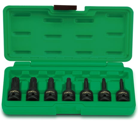 Набор бит ударных TORX под головку 1/2", 7 шт TOPTUL GDAI0701
