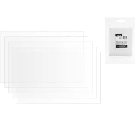 Стекло защитное внутреннее к щитку сварщика 106х65 мм, 5 шт SOLARIS WA-2493