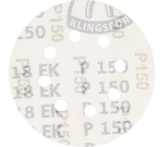 Самозацепляемый шлифовальный круг PS18EK 125 мм, P150, 8 отверстий Klingspor 270521