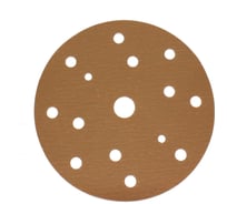 Шлифовальный круг В312TV 150 мм, на липучке, 15 отверстий, золотистый, Р220 R2R 2020-44311
